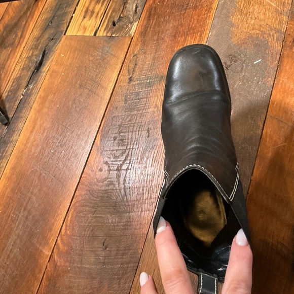 Michael Kors Keisha Black Leather and Textile Ankle Booties Size 8 - Picture 13 of 13